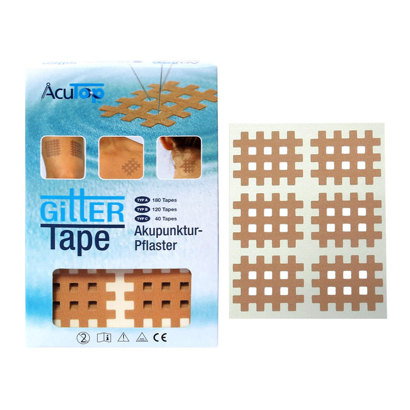 AcuTop Type B grid tape, 120 pieces, acupuncture plasters, grid plasters, beige single - NewNest Australia