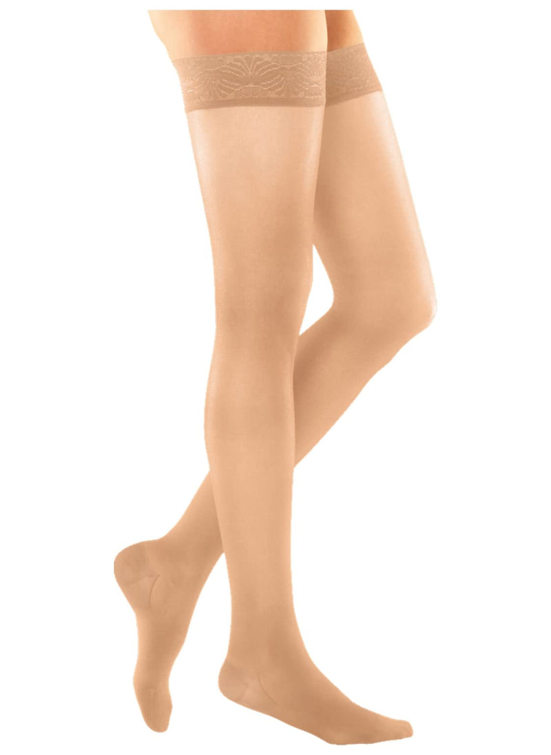 medi MJ-1 Metropole compression thigh stockings | Size L | Color: Pearl | L2 Long | Ladies - NewNest Australia