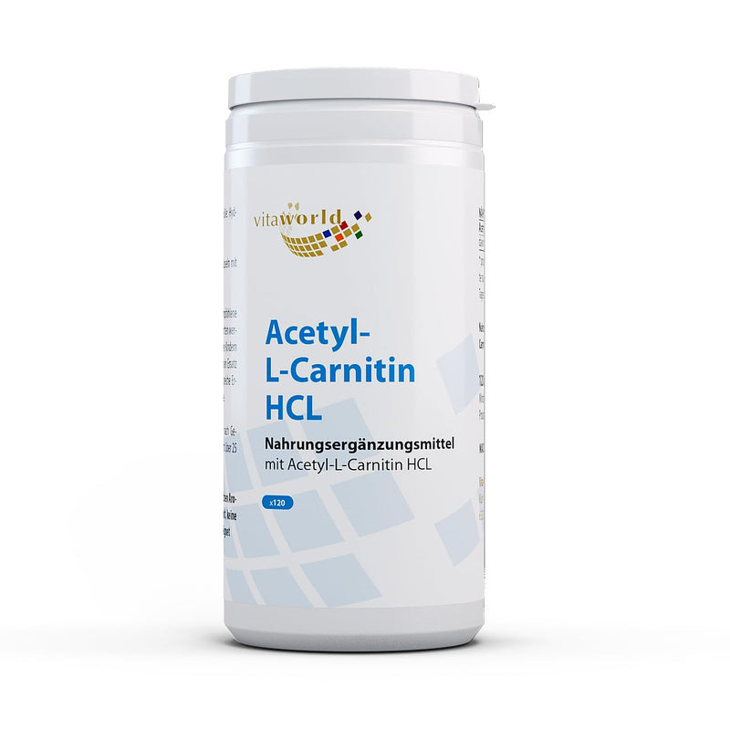 vitaworld Acetyl-L-Carnitine HCL, high dose 1500mg pure L-carnitine per daily intake, vegan, high bioavailability, 120 capsules - NewNest Australia