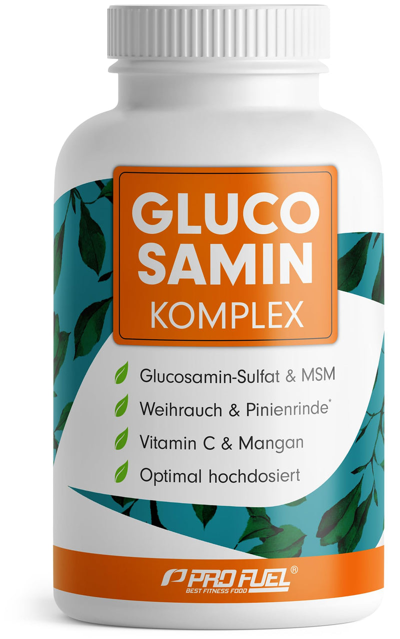 Glucosamine Complex - 120 Capsules - High-Quality Matrix With Glucosamine, Frankincense, Msm, Pine Bark, Manganese And Natural Vitamin C From Rosehip Extract - Optimally High Dosage - Monthly Supply Of 120 Pieces (Pack Of 1) - NewNest Australia