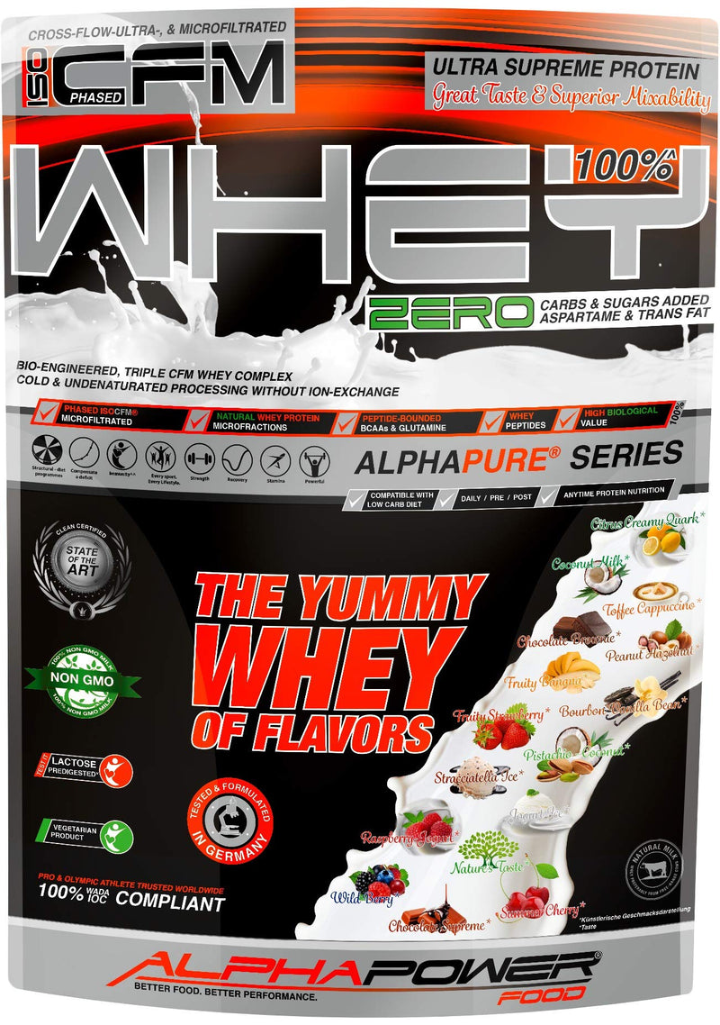 Alphapower Food 100% Pure Cfm Whey Protein Isolate Protein Powder, 1 Kg Bourbon Vanilla 3-Bioengineered Without Aspartame, Excellent Solubility & Bcaas, Whey Preferably From Pasture Farming - NewNest Australia