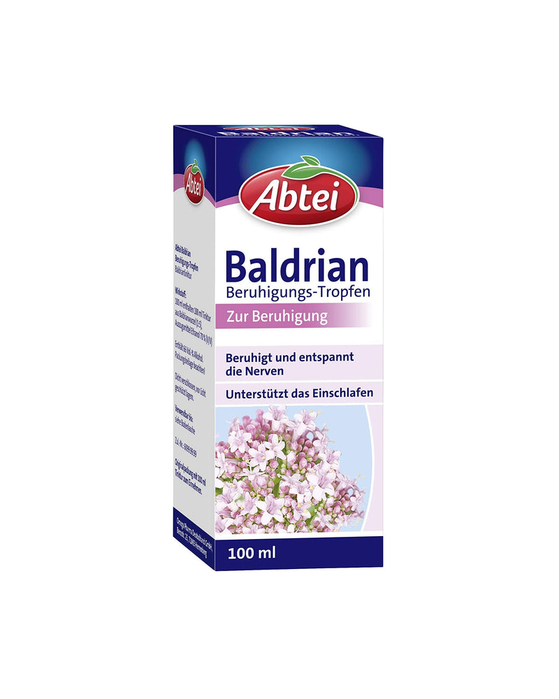 Abtei Valerian calming drops - herbal medicine made from valerian root - calms, relaxes, helps you fall asleep - without habituation effect - vegan - 100 ml 100 ml (pack of 1) - NewNest Australia