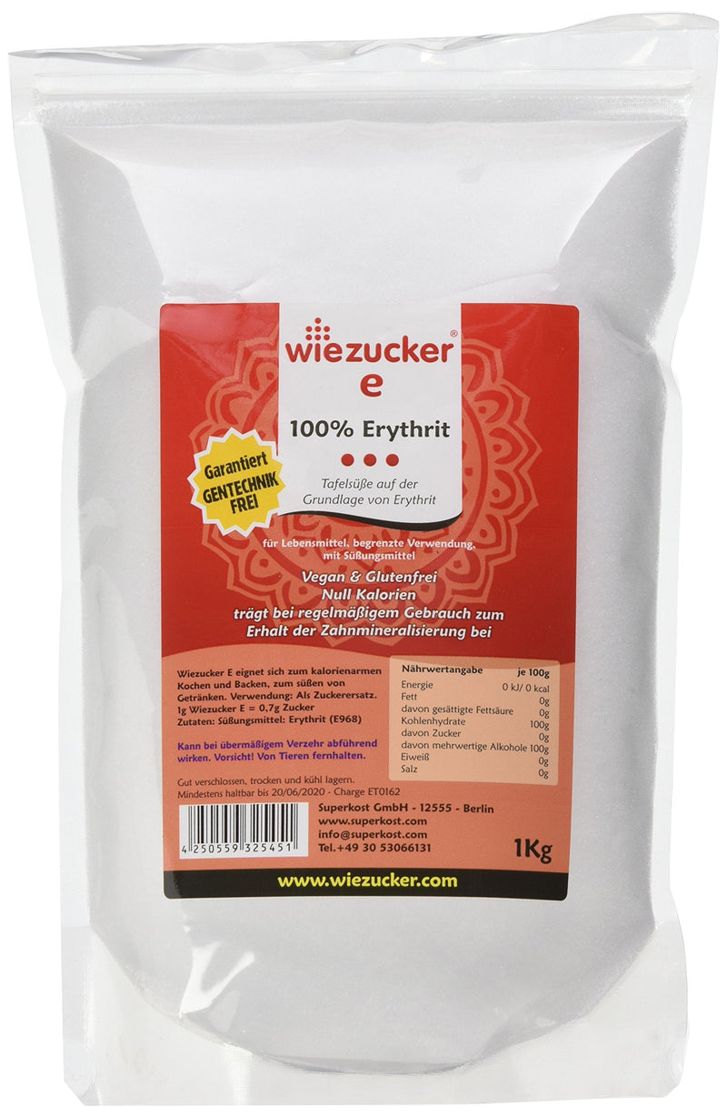 Like sugar erythritol, 1 pack (1 x 1 kg) 1000 grams single - NewNest Australia