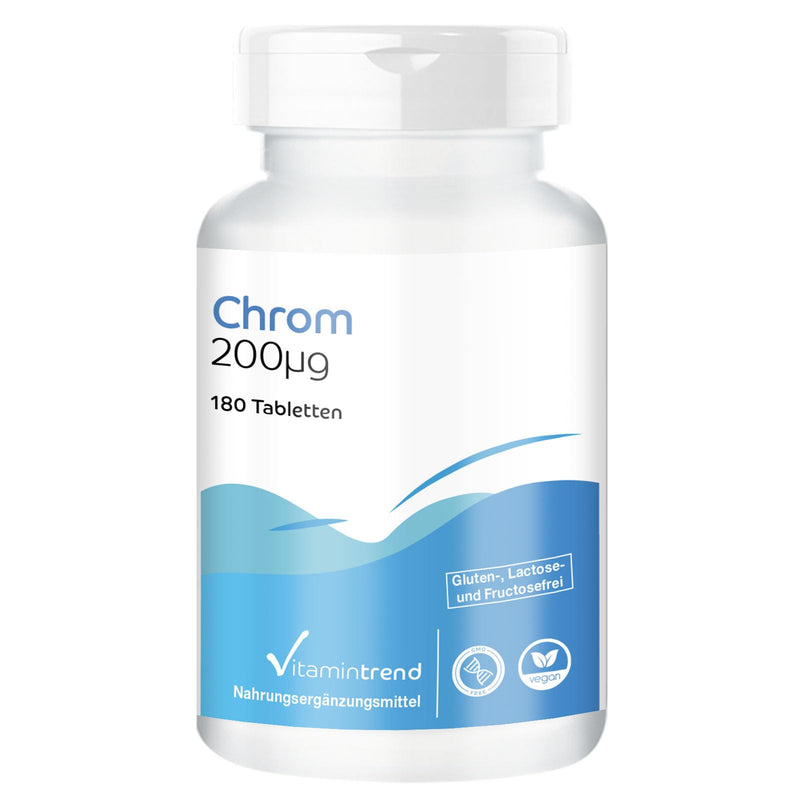 Chromium 200mcg - Chromium picolinate - 180 tablets - ! FOR 6 MONTHS ! - vegan - high dosage - NewNest Australia