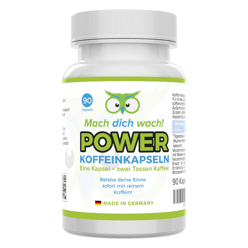 Caffeine Capsules ‚ Wake Up.  ‚ 200Mg Caffeine ‚ Quality From Germany. No Additives. 100% Money Back Guarantee ‚ Deutsche Laboratory Analytik ‚ 100% Pure Caffeine ‚ Rapid Action. - NewNest Australia