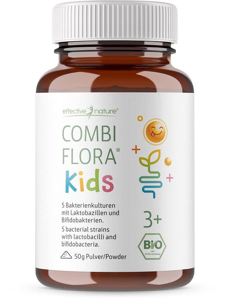 Combi Flora Kids Bio - 50 g - With Bifidobacterium & Lactobacillus for children - Powder with measuring spoon - With 5 bacterial strains for children aged 3 and over - NewNest Australia