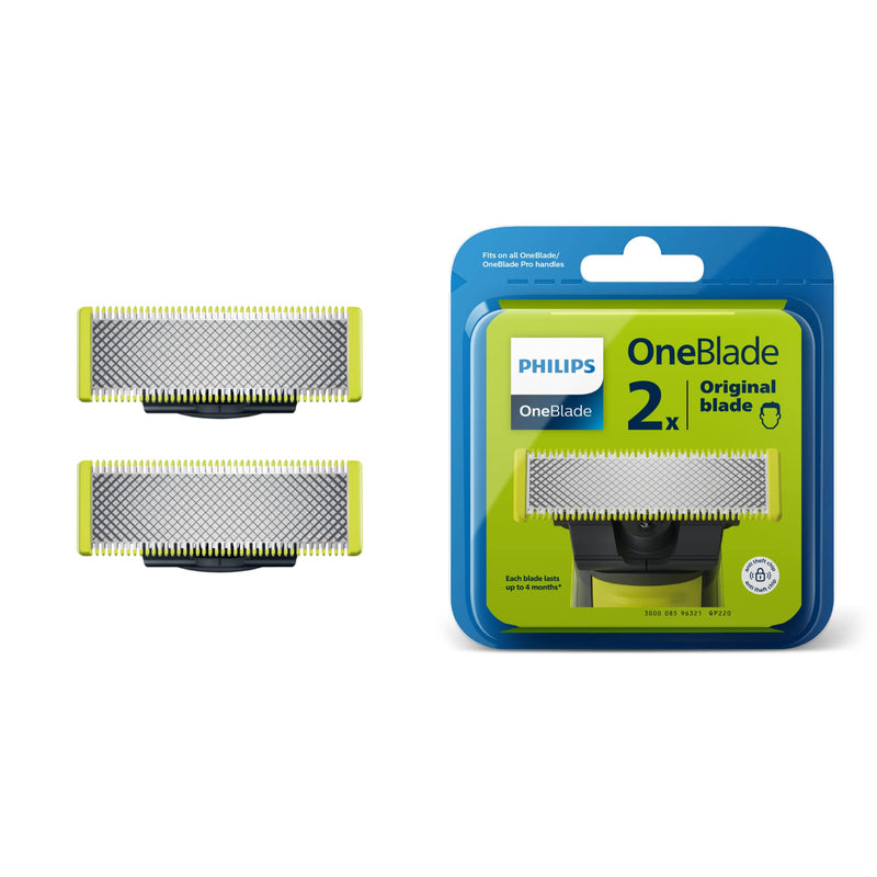 Philips OneBlade replacement blades for all OneBlade and OneBlade Pro models (model QP220/50), two-pack of 2x original blades - NewNest Australia