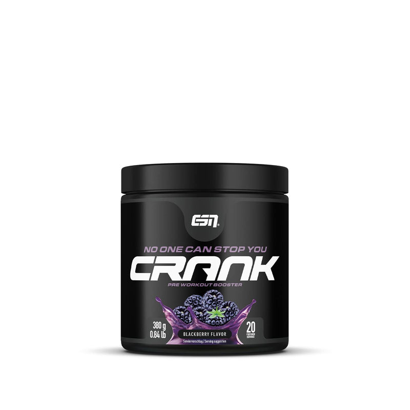 ESN Crank, Blackberry, powder, 380g, complete pre-workout booster - NewNest Australia