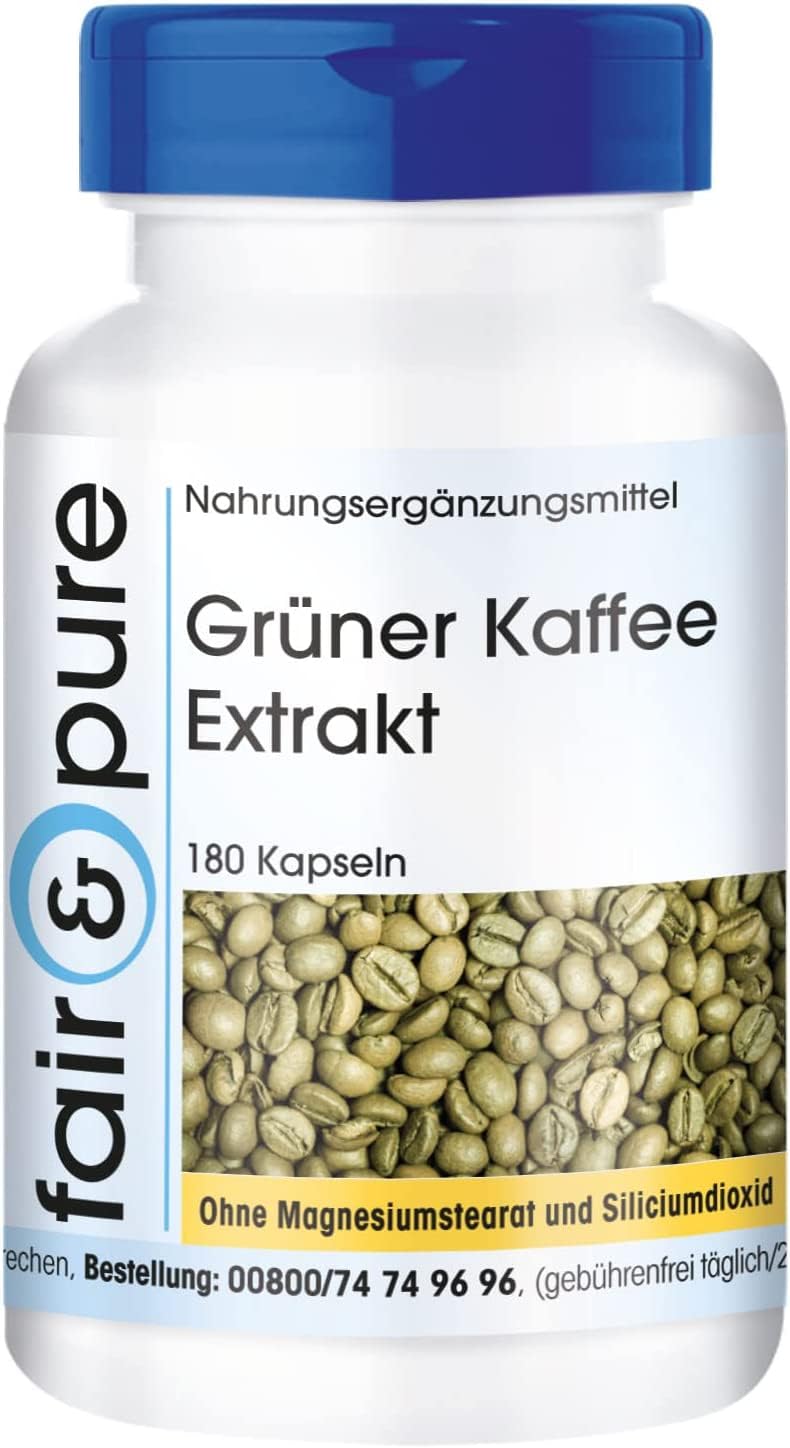 Fair & Pure® - Green Coffee Extract 500mg - high dose with 45% chlorogenic acid - vegan - 180 capsules - NewNest Australia