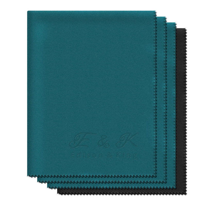 Glasses cleaning cloths in XXL format - pack of 4 microfibre cloths (30cm x 40cm) 30 x 40 cm petrol (pack of 4) - NewNest Australia