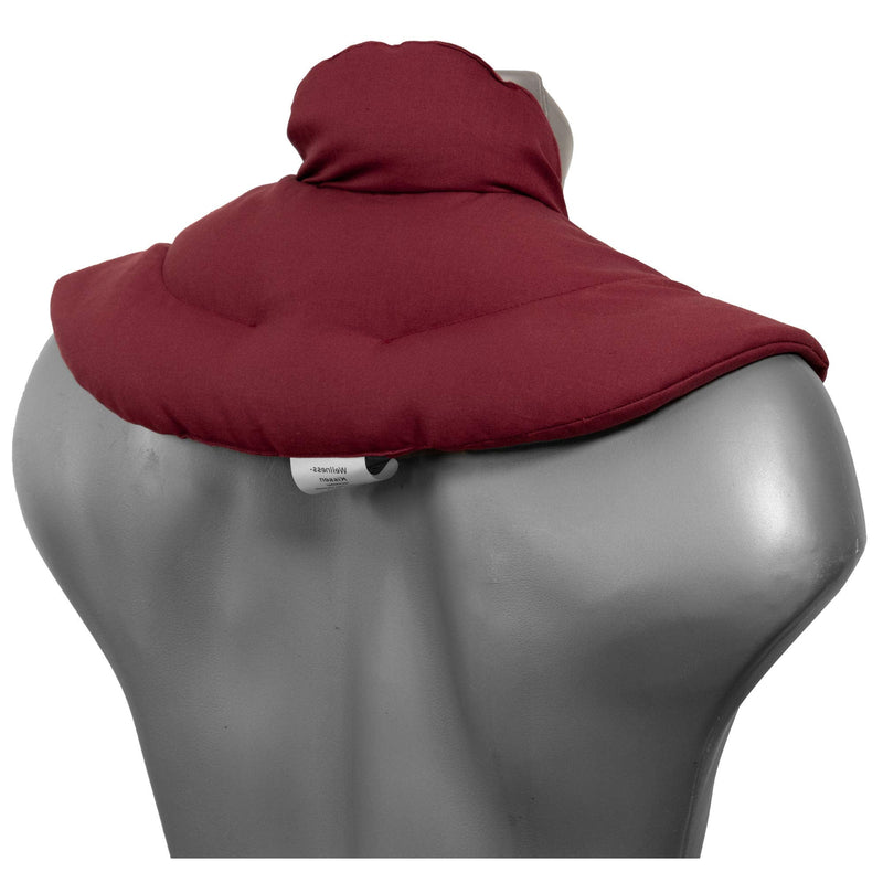 Neck pillow with stand-up collar wine red - cherry stone pillow - neck pillow heat pillow - neck heating pillow for microwave and oven cherry stone - NewNest Australia