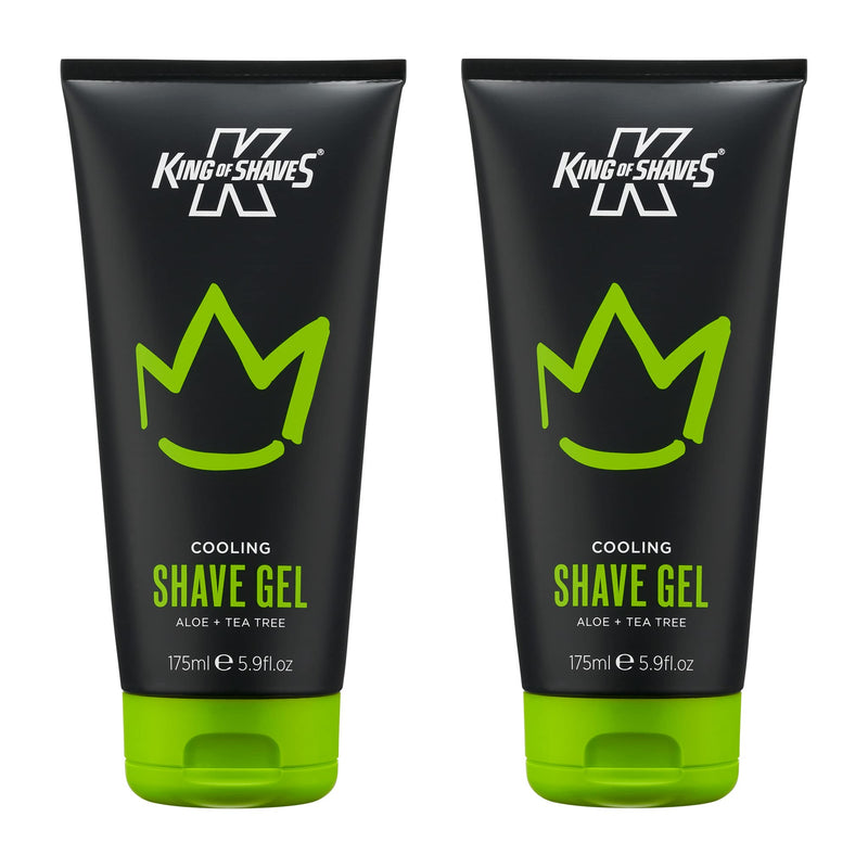 King of Shaves Cooling Aloe Vera Shaving Gel for Men 175ml DUO PACK 150 ml (pack of 2) - NewNest Australia