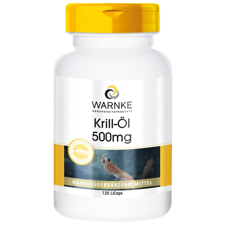 High-dose krill oil capsules - 1500 mg per daily dose - Omega 3 EPA + DHA Plus Astaxanthin - 120 Licaps | Warnke vital substances - NewNest Australia