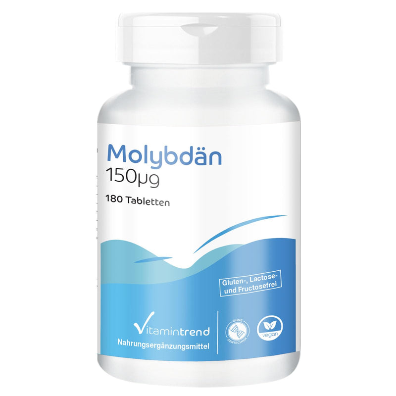 Molybdenum 150mcg - 180 tablets - ! FOR 6 MONTHS ! - vegan - essential trace element | Vitamintrend® - NewNest Australia