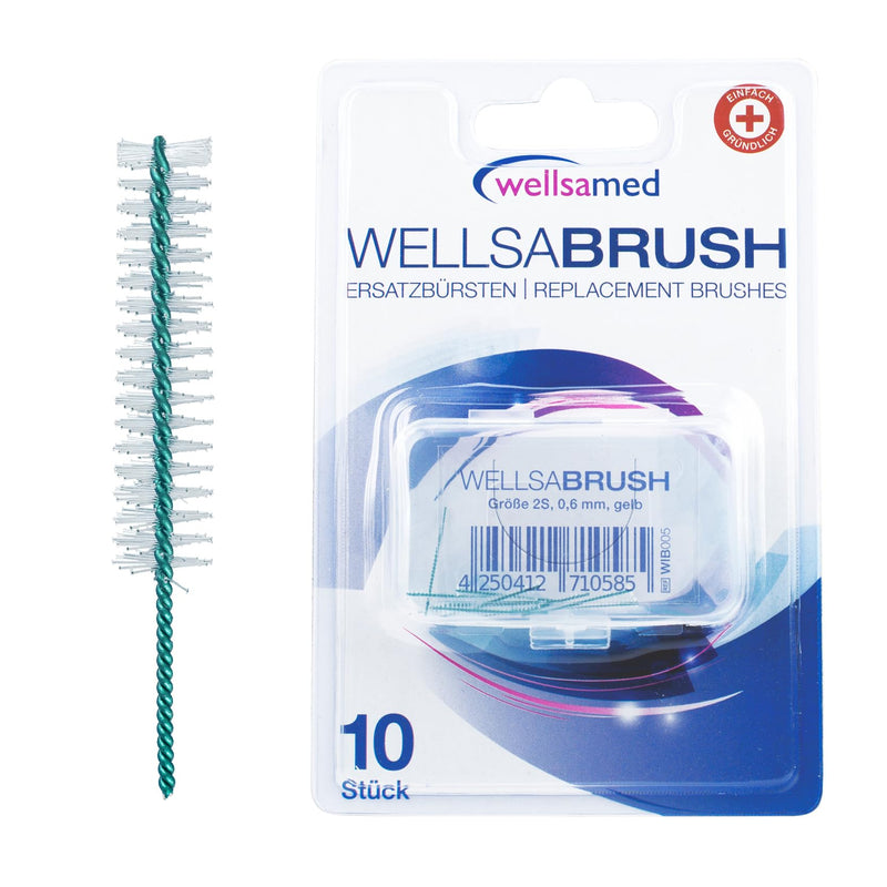 wellsamed Wellsabrush Pack of 10 interdental brushes, size: XS ISO 0: 0.38 mm, brush size: 1.8 mm/x-fine, for effective cleaning of the spaces between teeth - NewNest Australia