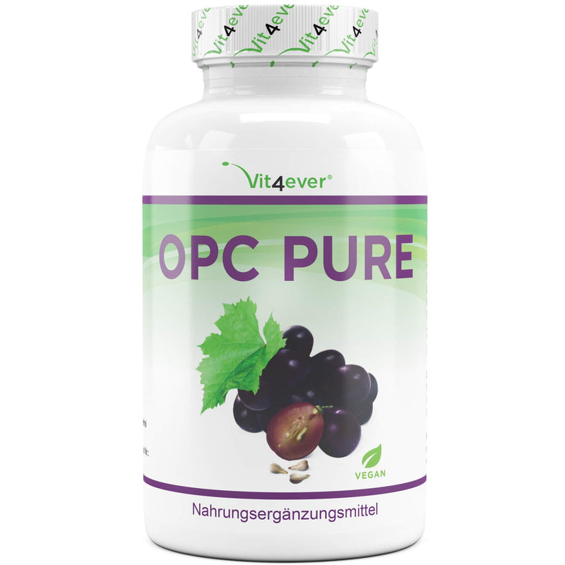 OPC grape seed extract - 300 capsules - 1000mg extract with 700mg OPC - Highest OPC content according to HPLC - Laboratory tested OPC from European grapes - Vegan - High dosage - NewNest Australia