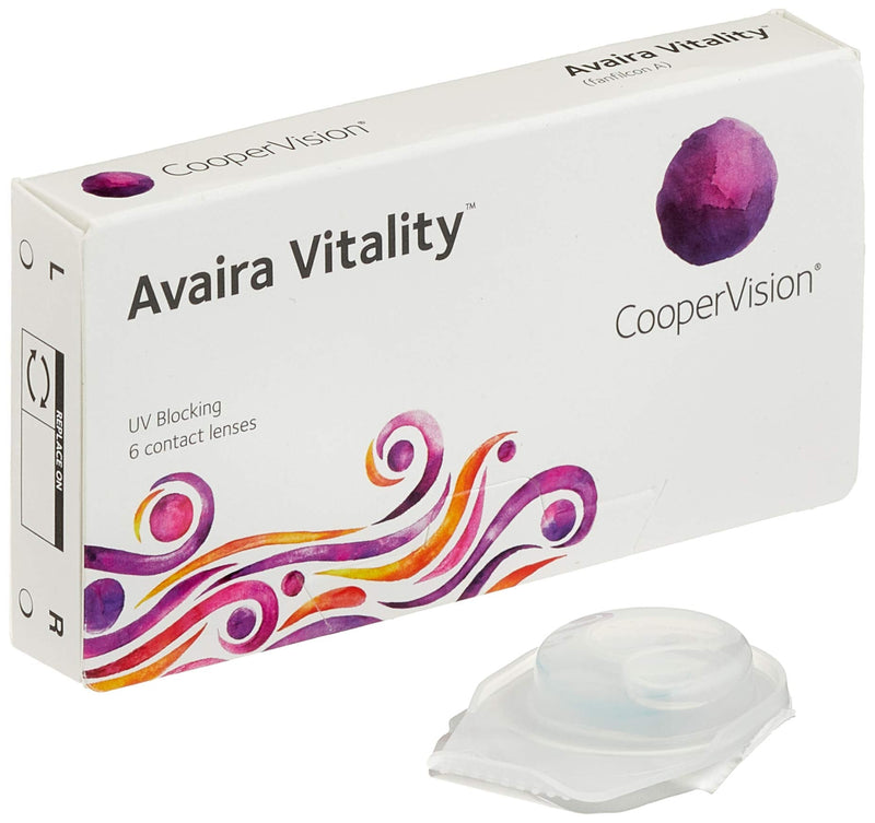 Coopervision Avaira Vitality spheric, monthly lenses soft, 6 pieces / BC 8.4 mm / DIA 14.2 mm / -5 diopters - NewNest Australia