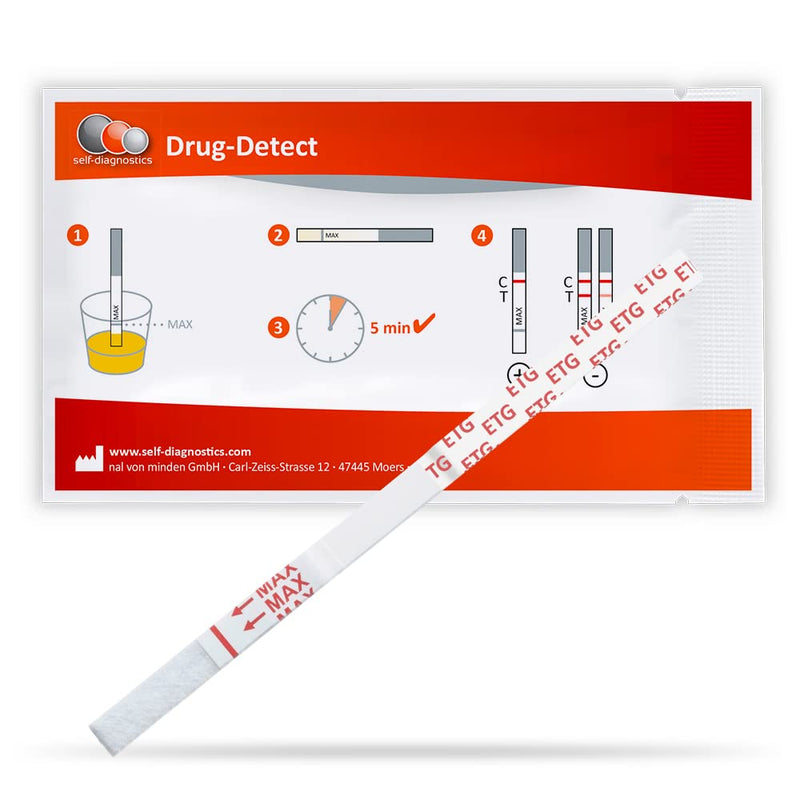 self-diagnostics alcohol test - EtG rapid test - ethyl glucuronide urine test - 2 urine test strips - high-quality diving test for at home - alcohol tester self-test - NewNest Australia