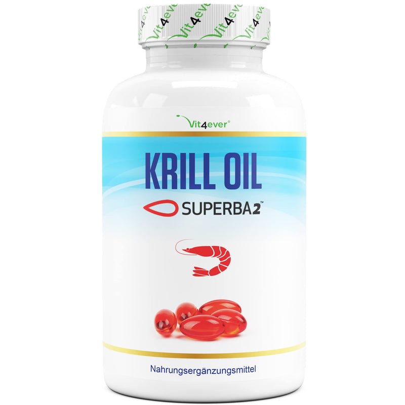 Krill oil - 120 capsules - Brand raw material: Superba Antarctic Krill oil - Rich in EPA + DHA + Astaxanthin + Phospholipids + Omega 3 fatty acids - From sustainable cultivation 120 servings (pack of 1) - NewNest Australia
