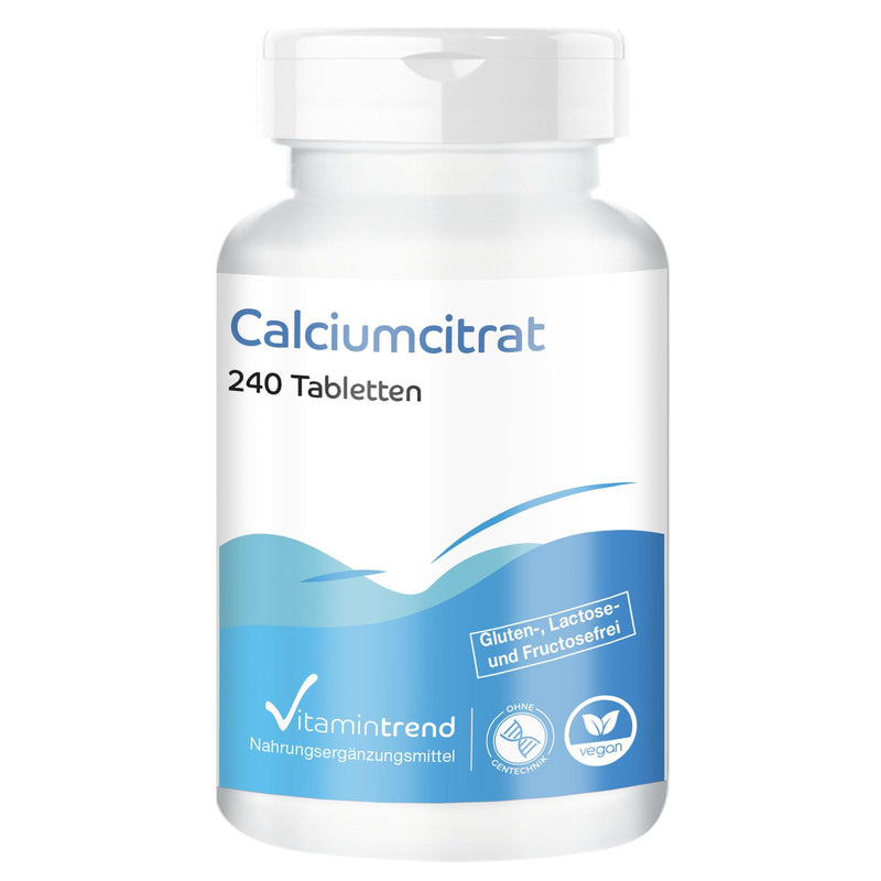 Calcium 900mg - made from calcium citrate - 240 vegan calcium tablets - high dosage | Vitamintrend® - NewNest Australia