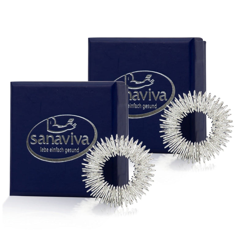 Sanaviva [Pack Of 2] Acupressure Ring For Promoting Blood Flow With Instructions - Practical Finger Massager Ring - Ying Yang Energy Ring - Acupressure - Ring - NewNest Australia