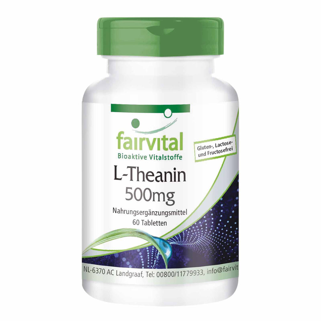 Fairvital | L-Theanine 500mg - HIGH DOSE - VEGAN - 60 tablets - amino acid - NewNest Australia