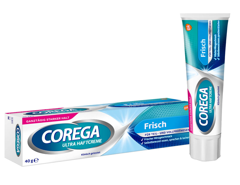 Corega Ultra Fresh Adhesive Cream for Dentures/Third Teeth, 1x40g 40g (Pack of 1) - NewNest Australia