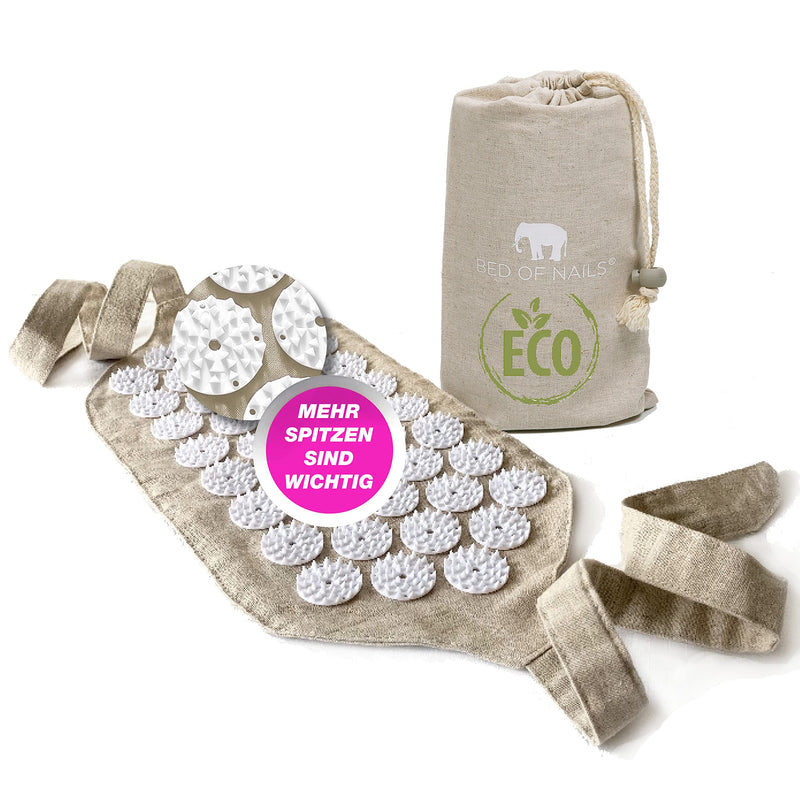 Bed Of Nails Original Eco Strap Acupressure Mat 1848 Pressure Points Acupressure Mat For On The Go For Back Pain, Tendonitis, Cellulite - With Bag - Size 38 X 20 Cm - NewNest Australia