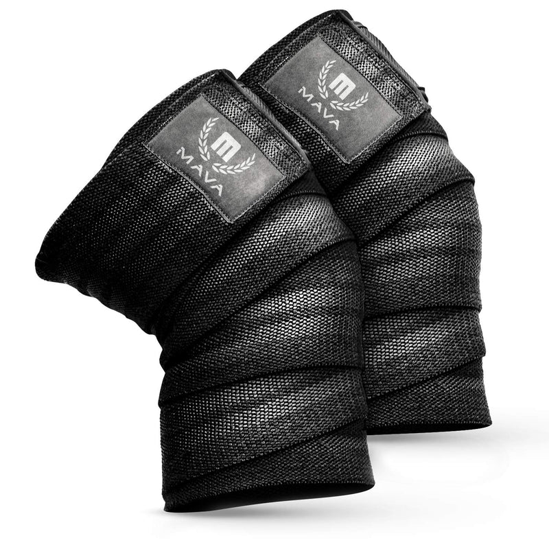 Mava Sports Knee Sleeves (Pair) For Cross Training Wods, Gym Workouts, Weightlifting, Fitness & Powerlifting - Knee Sleeves For Squats For Men And Women - 72" Compression & Elastic Support Black - NewNest Australia