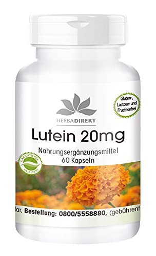 Lutein 20mg - microencapsulated - 60 capsules - vegan | HERBADIREKT by Warnke vital substances - NewNest Australia