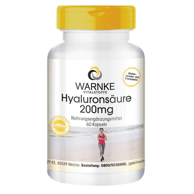 Hyaluronic acid 200mg - high dose - vegan - 60 capsules | Warnke vital substances - NewNest Australia