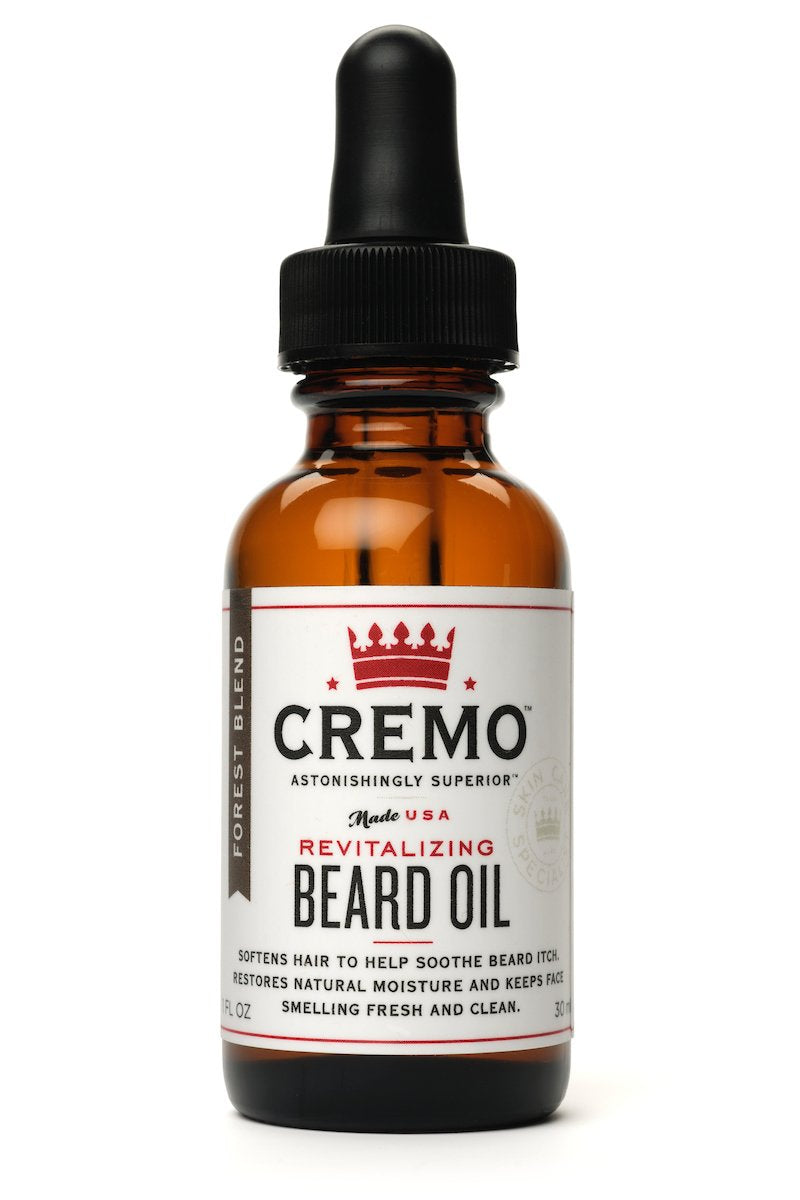 Cremo Beard Oil, Forest Blend - Restores Moisture, Softens And Reduces Beard Itch for All Lengths Of Facial Hair, 1 Ounce - NewNest Australia