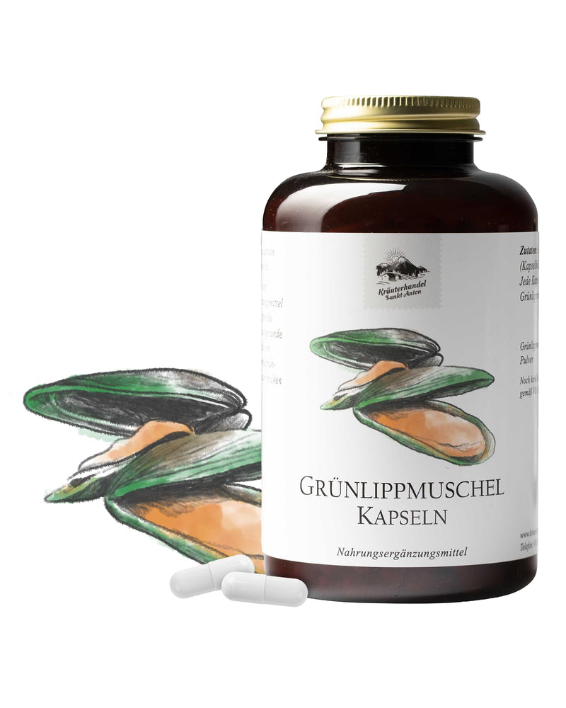 KRÄUTERHANDEL SANKT ANTON Green Lipped Mussel Capsules (150 for 1-3 Months) - Dietary Supplement with Green Lipped Mussel Concentrate - 500 mg per Capsule - Premium Quality 150 Pieces (Pack of 1) - NewNest Australia