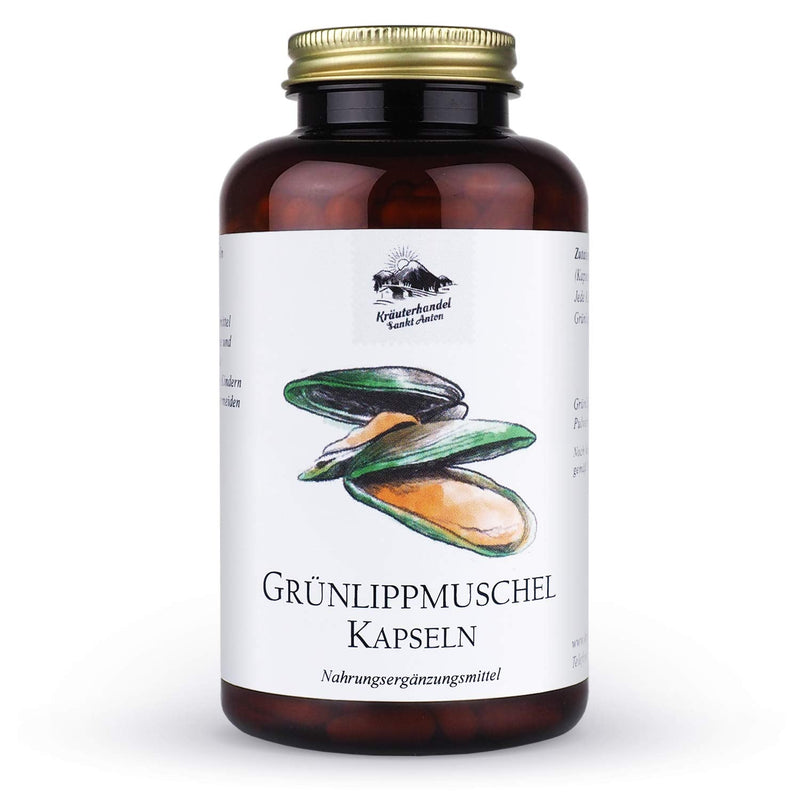 Kr√Ñuterhandel Sankt Anton - 300 Green-Lipped Mussel Capsules - 1500 Mg Daily Dose Of Green-Lipped Mussel Powder - 100% Green-Lipped Mussel Powder From Zealand - With Glycosaminoglycans - German Premium Quality... 300 Pieces (Pack Of 1) - NewNest Australia