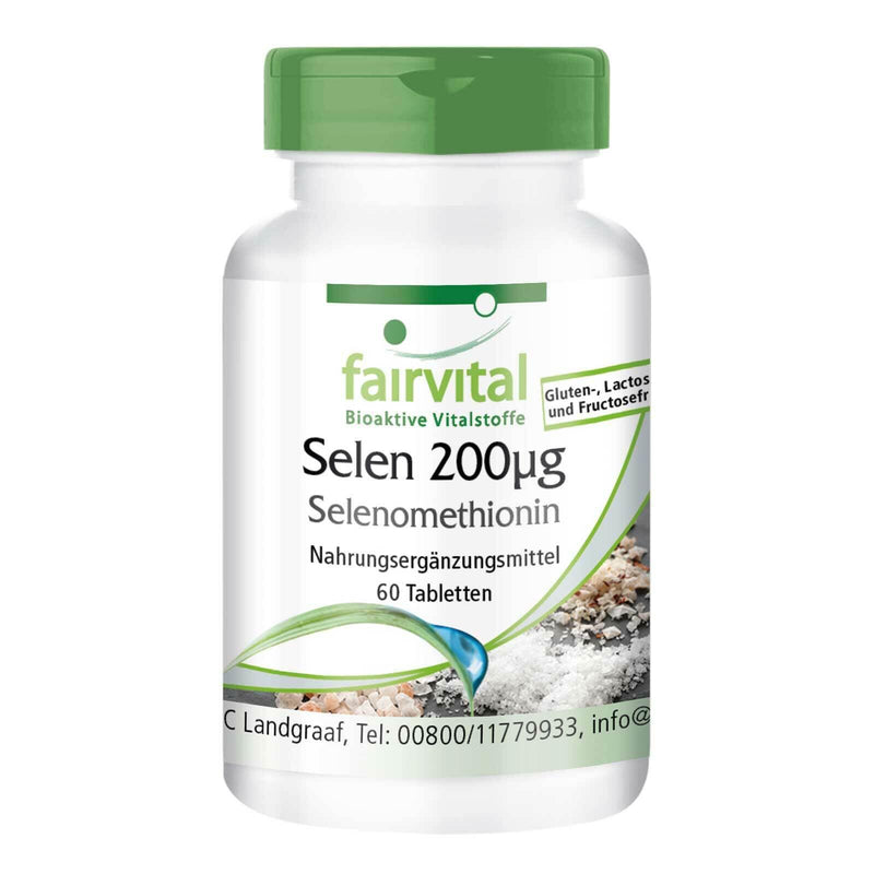Fairvital | Selenium 200µg tablets from selenomethionine - HIGH DOSE - 60 tablets - thyroid - NewNest Australia