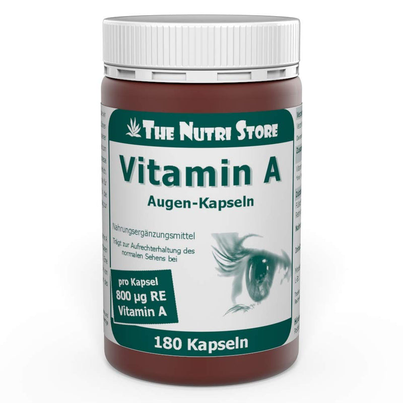 Vitamin A 800 µg eye capsules 180 pieces - Supports the maintenance of vision - NewNest Australia