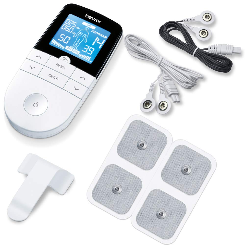 Beurer Em 49 Digital Tens/Ems, 3-In-1 Electrical Stimulation Device For Pain Relief By Electrical Nerve Stimulation, Training Through Electrical Muscle Stimulation, Massage Function, Including 4 Electrodes - NewNest Australia