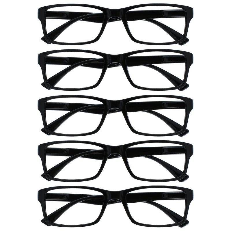 Opulize Unisex Pep Reading Glasses (Pack of 1) +2.50 Diopters Black - NewNest Australia