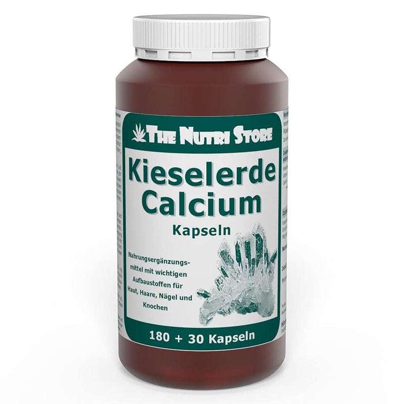 Silica calcium capsules 180 + 30 pieces - dietary supplement with important building materials for skin, hair, nails and bones - NewNest Australia