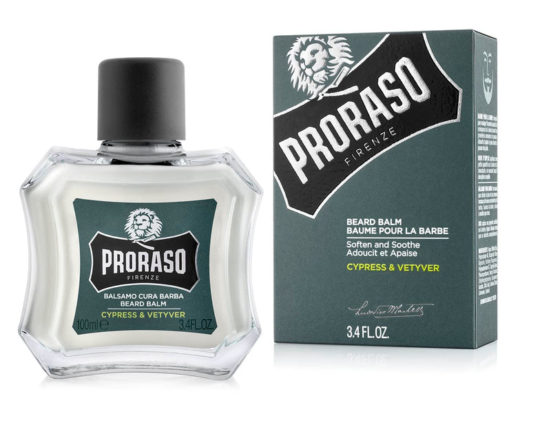 Proraso Beard Balm, Cypress & Vetyver, 100 ml, scented beard balm protects and nourishes the beard and helps relieve itching and irritation, Made in Italy - NewNest Australia