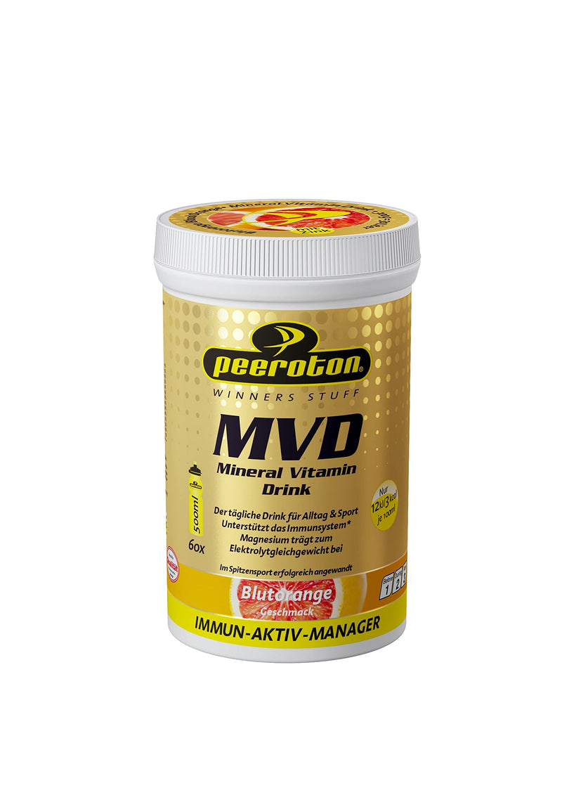 Peeroton Mvd Mineral Vitamin Drink - Blood Orange, Electrolyte Powder With 5 Essential Electrolytes Plus Zinc, Magnesium And Vitamin C - Take Regularly And Strengthen The Immune System, 300 G - NewNest Australia