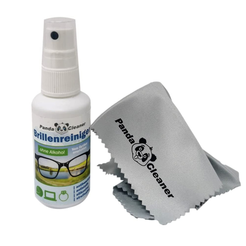 PandaCleaner glasses cleaner 50ml spray bottle | without alcohol | anti-fog | streak-free | Also suitable for displays, monitors, visors and much more (50ml spray) 50 ml (pack of 1) - NewNest Australia