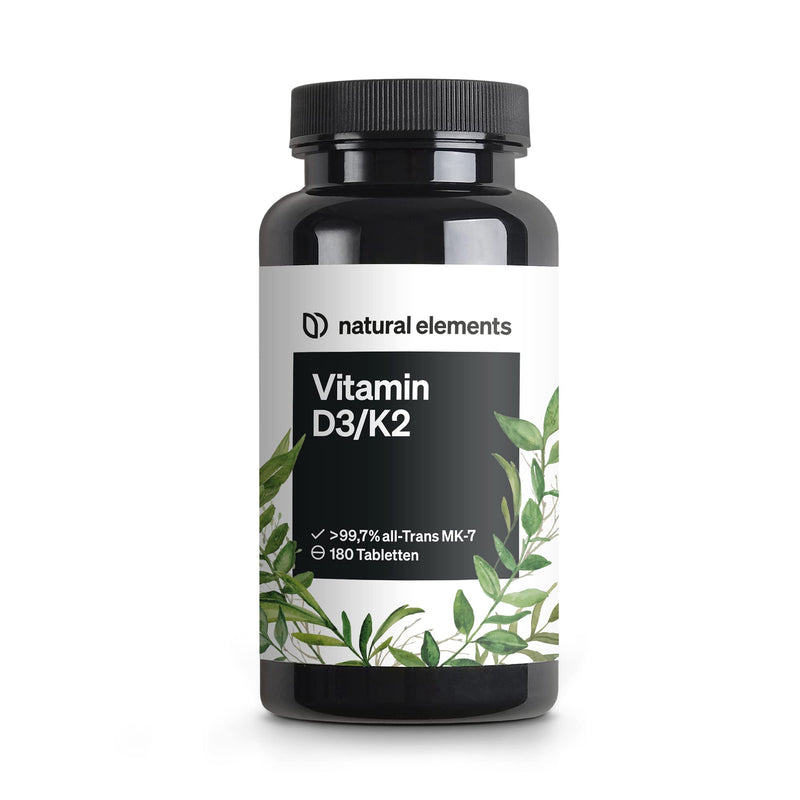 Vitamin D3 + K2 Depot, 180 Tablets, Premium: 99.7+% All Trans MK7 (K2VITAL® by Kappa) + 5,000 IU Vitamin D3, High Dose and Made in Germany - NewNest Australia