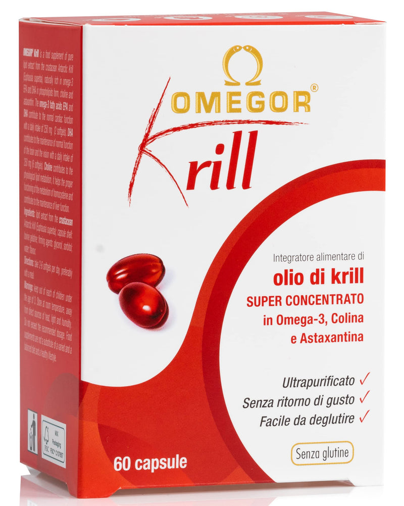 Omeg Krill - Pure Krill Superba Oil Supplement with Omega-3, Choline and Astaxanthin - 60 cps - NewNest Australia
