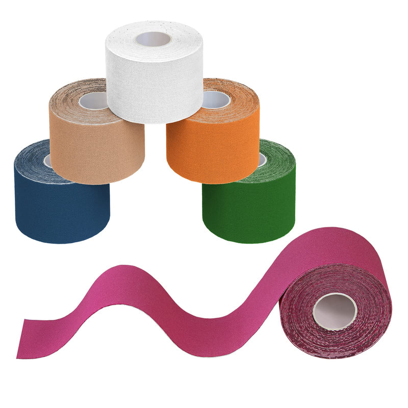 Bb Sport 6 Rolls Of Kinesiology Tape 5 Cm X 5 M Many Colors E-Book Application Brochure Physio Tape Set Elastic Waterproof Muscle Tightening Bands Colour: Colorful - NewNest Australia
