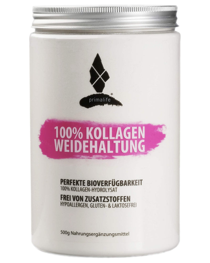 primalife - Collagen made from Grazing - 100% Pure Collagen Hydrolysate - 500 g - without Additives - Optimal for Paleo, Atkins, Keto and Low Carb Nutrition - Produced in Germany - NewNest Australia
