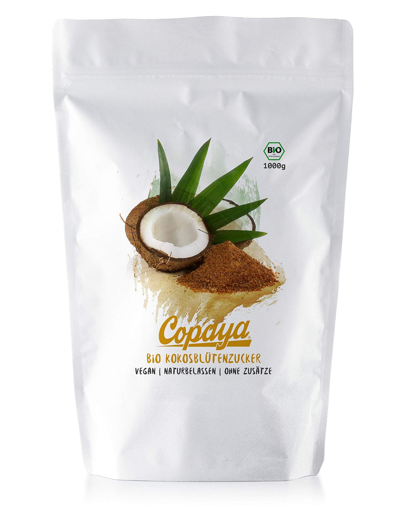 Organic coconut blossom sugar | 1000g | Coconut sugar | Sugar substitute | Premium quality without additives | Storage pack 1 kg (pack of 1) - NewNest Australia