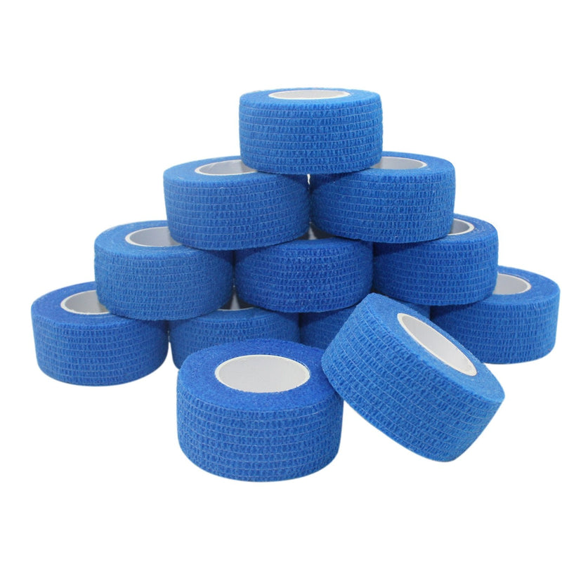 Comomed Cohesive Bandage Fixation Bandage Self-Adhesive Elastic 2.5 Cm Wide X 4.5 M Stretchy Wound Bandage Hand Elf Knee Foot Jointed Finger Bandage Plaster Bandage Blue Pack Of 12 - NewNest Australia