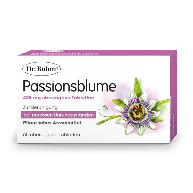 Dr. Böhm Passionflower, 60 tablets: To calm inner restlessness and nervousness, with passionflower herb extract - NewNest Australia
