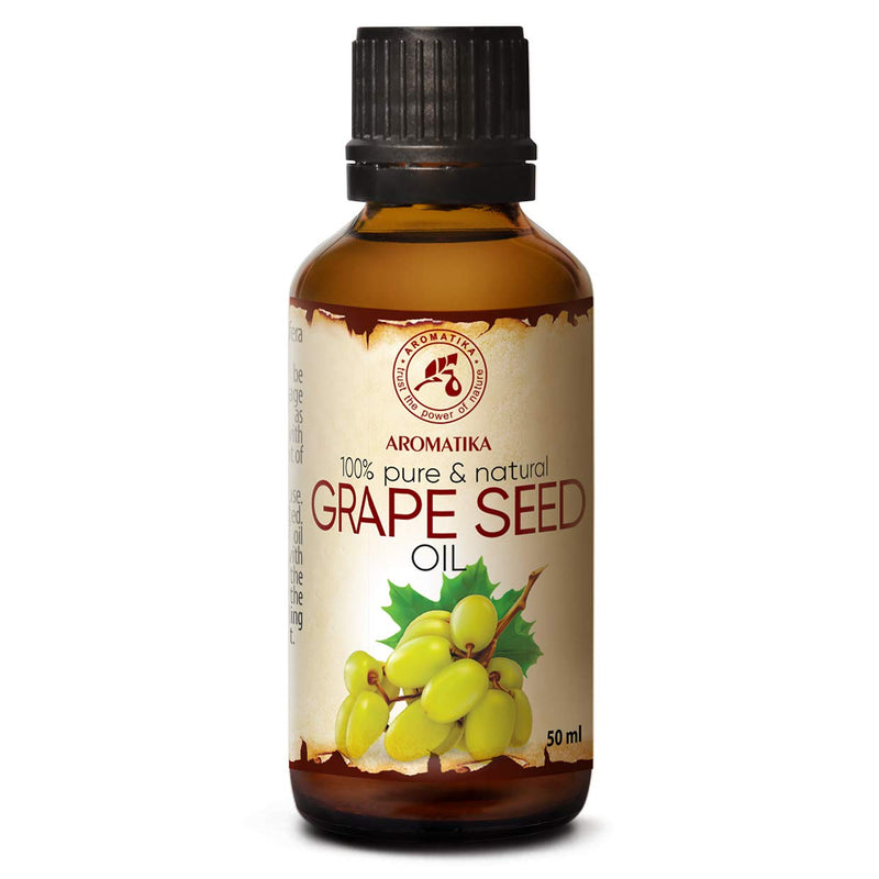 Cold-Pressed Grape Seed Oil - Grape Oil 100% Pure And Natural 50 Ml - Glass Bottle - Vitis Vinifera - Italy - Body Oil - Intensive Care Face - Body - Hair - Cosmetics - Body Care - NewNest Australia